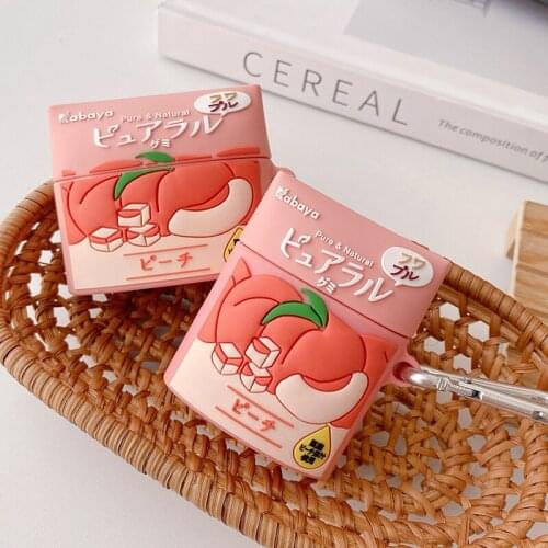 Cute for Airpod 1 2 Case Peach Case for Airpods 1 2 Pro Wireless Earphone Cover Chaging Box