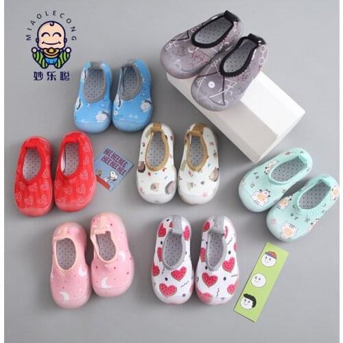 Baby Shoes First Shoes Baby Walkers Toddler First Walker Baby Girl Kids Soft Rubber Sole Baby Shoe Knit Booties Anti-slip New