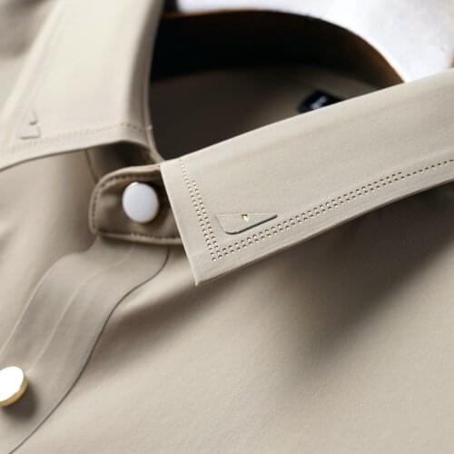 JSBD high end silky elastic cool feeling fabric collar T-shirt summer business casual seamless rubber short sleeve POLO shirt fo