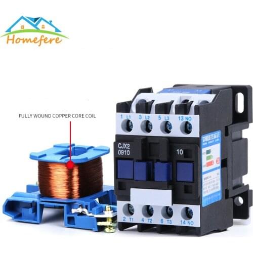 CJX2-1810 AC Contactor CJX2-3201 32A switches LC1 AC contactor voltage 380V 220V 110V 48V 36V 24V 12V Use with float switch