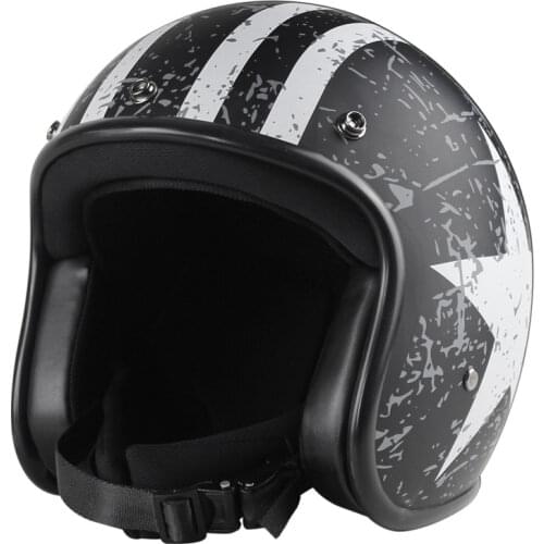 Leather 3/4 Open Face Vintage Scotter Motorbike Motorcycle Helmet Capacete Cascos Moto Retro Casque Casco De Motocicleta Vespa