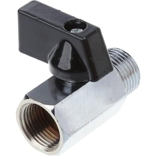 L9BE Brass Mini Ball Valve 3/8" BSP Male to Female Thread Air Compressor Hose