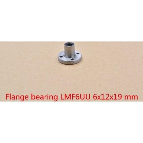 LMF6UU 6mmx12mmx19mm round flange linear ball bearing bushing for rod shaft cnc part 1pcs