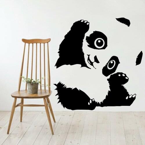 Cute Animals Cute Panda Wall Stickers Nursery School Wall Decoration Vinyl Art Decals Home Decoration Bedroom Living Room