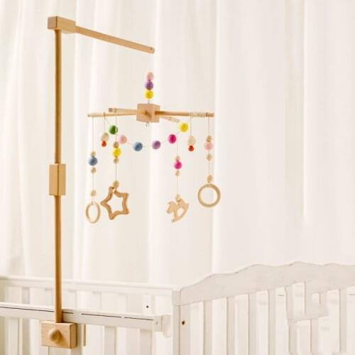 Cartoon Animals Bed Bell Musical Box Baby Crib Mobiles Rattles Carousel Crib Holder Music Newborn Baby Educational Handmade Toys