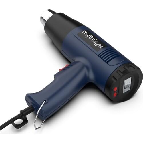 Heat Gun Kit 2000W Digital LCD Soldering Heat Gun Hot Air Gun 2 Speed Settings 2-button for Blowing Carbon Home Improvement Work
