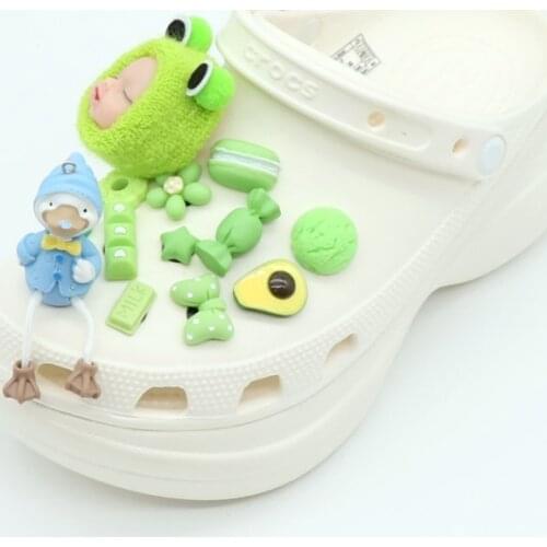 2021 New Colorful DIY Clogs Shoe Decorations Fashion Quality Women Pink Bow Decoration Buckle Cute Cartoon Shoes Charms for Croc