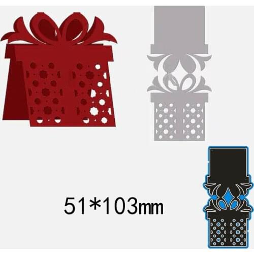 New Arrival gift box shape Cutting Dies Stencil DIY Scrapbook Photo Album Embossing Decor Paper Card Craft Template 51*103mm