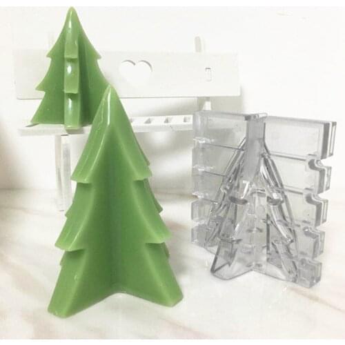 Plastic Christmas Pine Tree Candle Molds/Soap Molds/Craft Molds, Moulds