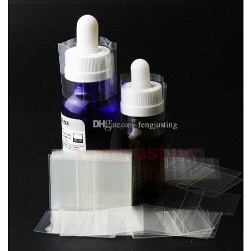 Clear PVC Heat Shrink Wrap Film for 15ml 30ml 50ml caps of the Glass dropper Bottles shrink sleeve bottle label just for Caps