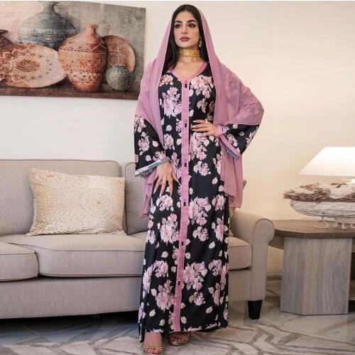 Ramadan Eid Mubarak Abaya Dubai Turkey Muslim Dress Islam Abayas Dress muslim Women Robe Musulmane Longue Femme Kaftan Caftan