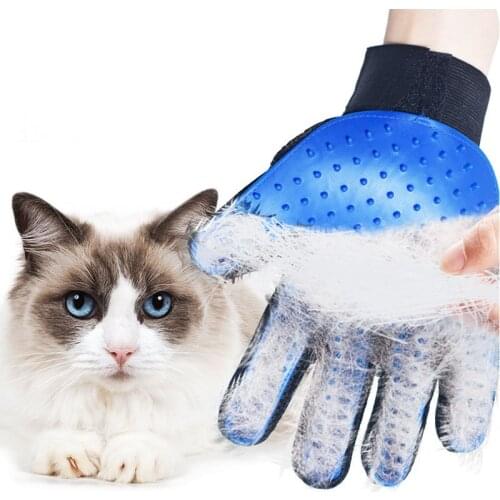 Pet Rubber Glove Cat Grooming Glove Cat Hair Deshedding Brush Gloves Dogs Comb for Cats Bath Clean Massage Hair Remover Brush