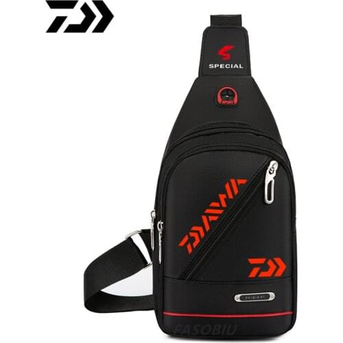 2021 Daiwa Fishing Backpack Waterproof Fishing Lures Reel Bag Straps Fish Tackle Bag Fishing Chest Pack Multi-pocket Tackle Bag