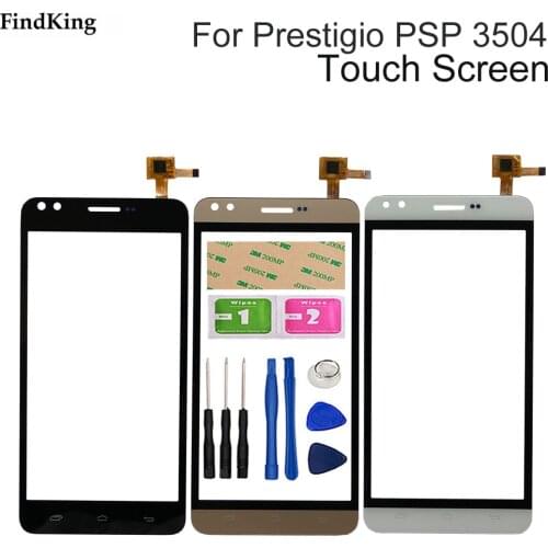 5.0'' Mobile TouchGlass For Prestigio Muze C3 PSP 3504 PSP3504 Duo Touch Screen Glass Digitizer Panel Lens Sensor Adhesive