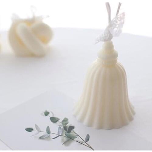 3D Bell Shape Silicone Candle Mold DIY Plaster Molds For Car Decor Aromatherapy Soy Wax Candle Mould