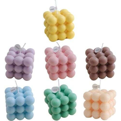 Decoration Home Candle Custom-made Korean INS Net Red Cube Aromatherapy Geometric Props Photography Creative Candle Wholesale