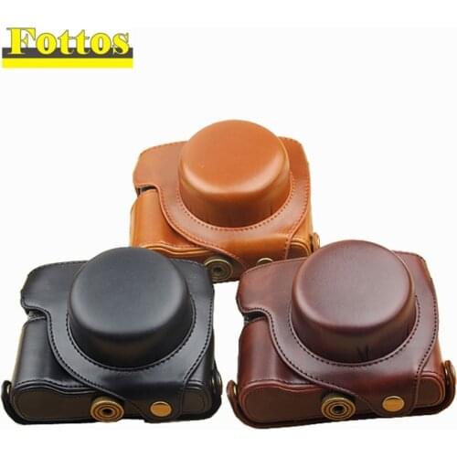 High Quality Leather Camera Bag Case for Panasonic LUMIX LX100 DMC-LX100 Camera protective cover