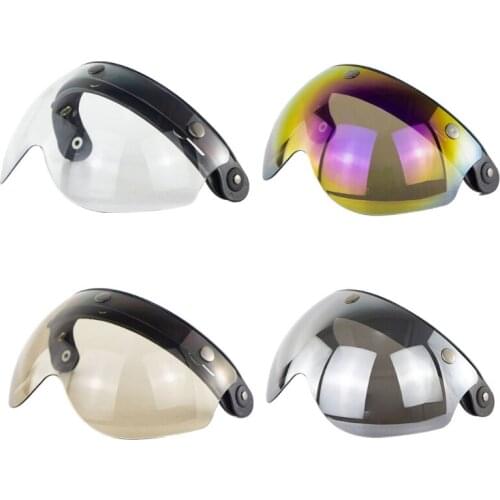 W glasses 3 Snap 3/4 Helmet Shield with FLIP UP Hinge for TORC T50 Vintage Motorcycle Helmets