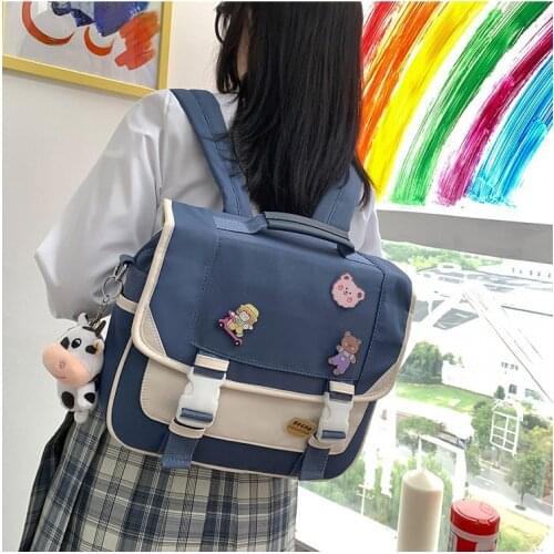 Japanese High School Student Backpack Girls Book Bag JK Bags Ladies Large-capacity Shoulder Bag Mochila Feminina Crossbody Bags