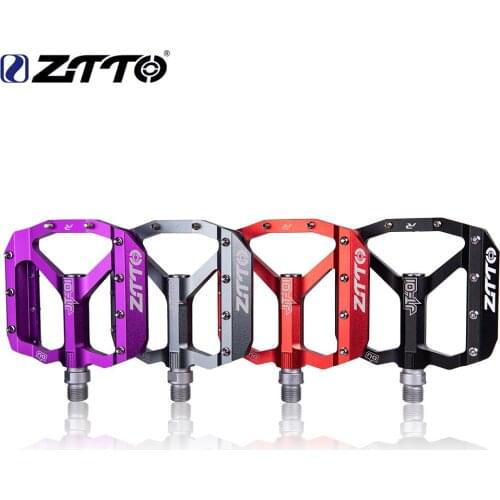 ZTTO MTB Bearing Aluminum Alloy Flat Pedal Bicycle Good Grip Lightweight 9/16 Pedals big For Gravel bike Enduro Downhill JT01