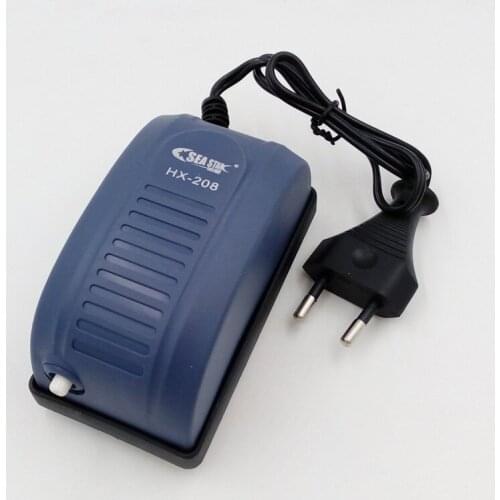 1 Pcs Aquarium Air Pump Single Outlet Air Compressor Low Noise Fish Tank Oxygen Air Pump EU Plug 2.5W Random Pattern