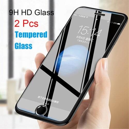 2pcs Tempered Glass For iPhone 5 5S 6 6S 7 8 Plus X XR XS Screen Protector for iPhone 11 Pro Max Cover GLASS Sklo Phone Funda