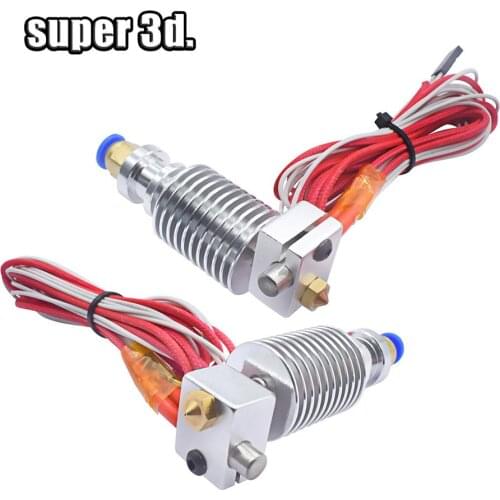 3D Printer V5 J-head Hotend for 1.75mm /3mm Bowden Extruder long distance 0.4mm Nozzle 12v/24v Built-in ptfe tube throat E3D