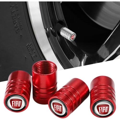 4pcs Metal Tire Valve Cap Car Emblem Tyre Air Stems Cover For FIAT 500 Grande Punto Tipo Freemont 500X Astra Stilo Bravo Panda