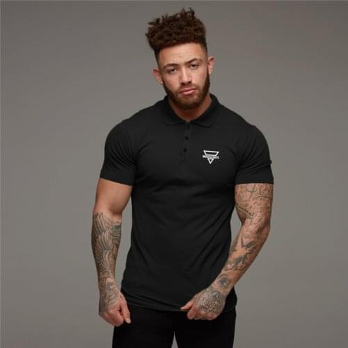 Brand Casual Cotton Mens Shirts Clothing Trend Sport Polo Shirts Fitness Fashion Polo Shirt New Mens Short Sleeve Polo Shirts