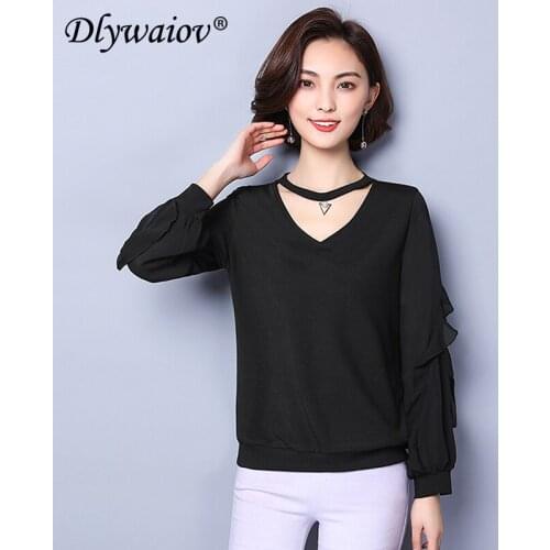 Dlywaiov Black Blouses