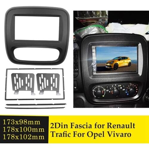 Double Din Fascia Car Radio DVD Panel Frame for Renault Trafic Opel Vivaro 2015+ 2Din Audio Stereo Cover Dashboard Panel
