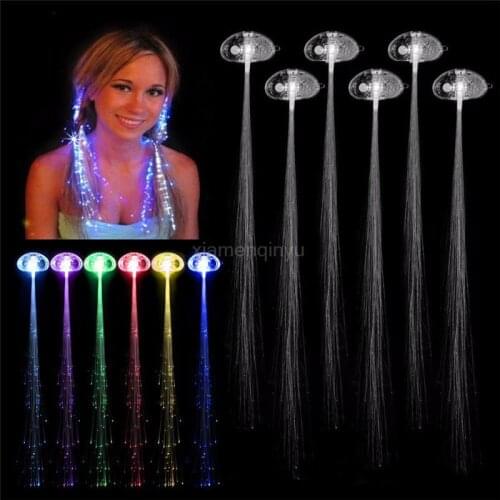 Flashing LED Hair Braid Colorful Light Emitting Clip Hairpin Decoration For Bar Dance Festival Supplies Hair Accessory 8ZHH065
