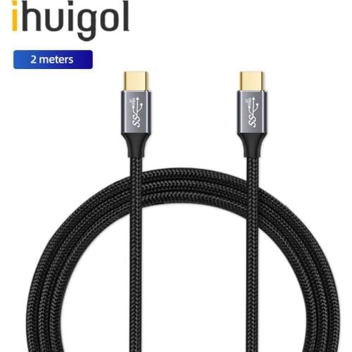 Ihuigol 100W USB C 3.1 Gen2 Type-C Data Cable 5A 20V 4K 10Gbps Fast Charger PD QC 4.0 Cable for Samsung Xiaomi iPad Macbook Pro