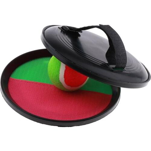 MagiDeal Paddle Toss and Catch Game Set Self-Stick Disc Paddles Toss Ball