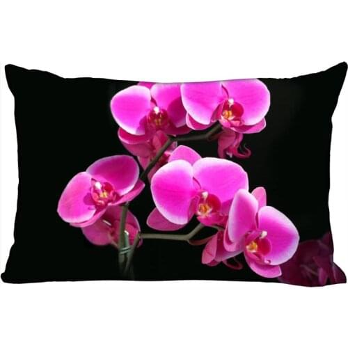 Orchid Flower Pillowcase 45x35cm(One Side)Rectangle Zipper Pillow Case Bright Print Throw Wedding Decorative Pillowcase Cover