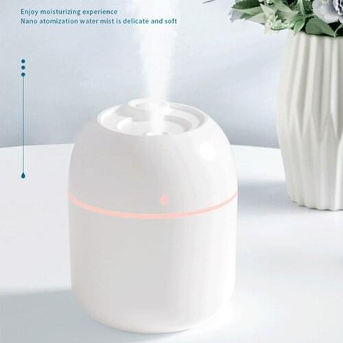 M2EE Portable 220ml Mini Water Drop Humidifier USB Air Diffuser Fogger Mist Maker Sprayer with LED Atmosphere Light Night Lamp