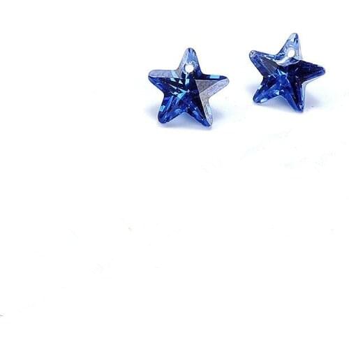 10pcs Fashion Stars Zircon Pendant Earrings Accessories Crystal Charms For Jewelry Making