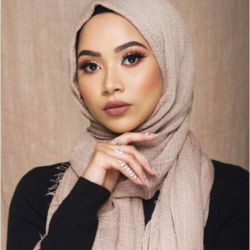 Cotton and linen pleated scarf with four-sided hairy long scarf ethnic head scarf gauze luxury brand Pashmina lady bag SP106