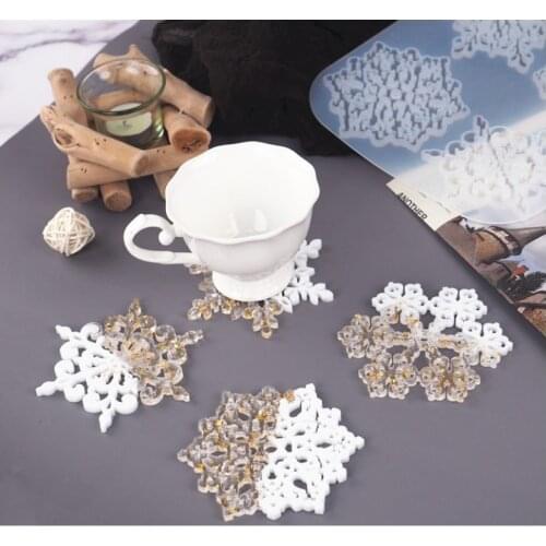 Silicone Mould Dried Flower Resin Decorative DIY Different snowflake coasters handmade mould Type epoxy resin molds for jewelry