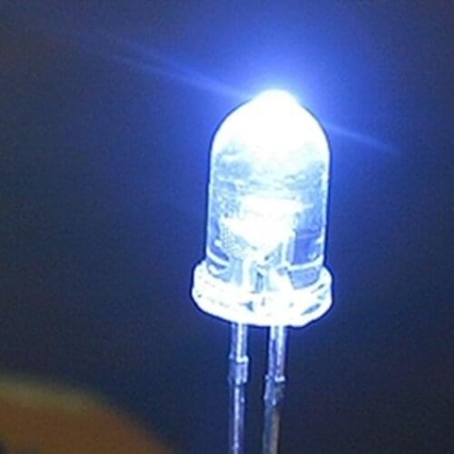 5MM LED Light-Emitting Diodes White Glow Blue Light Highlighted Luminous Tube