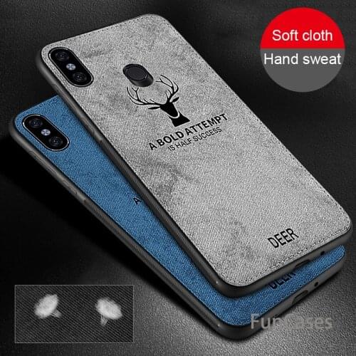Cloth Deer Phone Case For Xiaomi Mi Max3 Mi8 Mi A2 Lite Soft Silicone Cover For Xiaomi Mi 5X 6X A1 A2 Shell Fundas Coque Capas