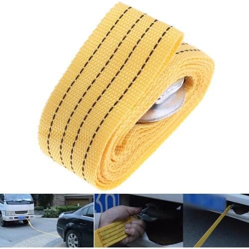 4M Heavy Duty 5 Ton Car Tow Cable Towing Pull Rope Strap Hooks Van Road Recovery For Automobile Outdoor emergency