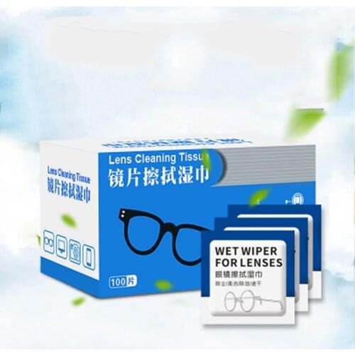 High Quality Disinfect Eye Glasses Cleaning Wet Wipes Completely for Glasses Computer Phone