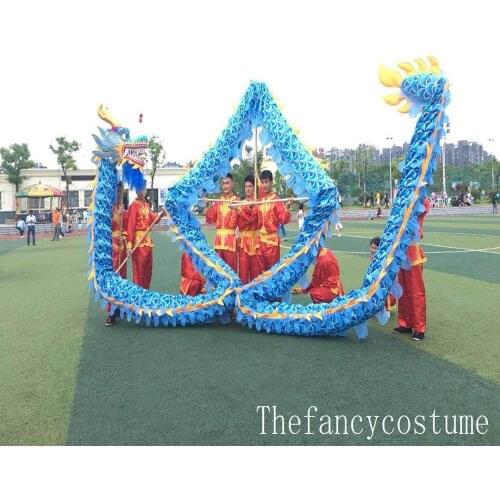 10m Size 4 silk print fabric DRAGON DANCE parade ornament traditional Chinese Spring Day Folk Festival KungFu New Year