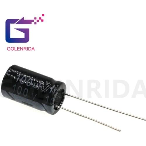 10PCS Electrolytic capacitor 100V100uF 13*21mm aluminum electrolytic capacitor 100uf 100v