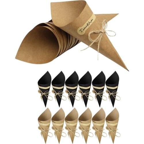 50Pcs/lot DIY Craft Kraft Paper Creative Bouquet Packaging Candy Boxes for Flower Gift Box Wedding Favors Bags Party Supplies