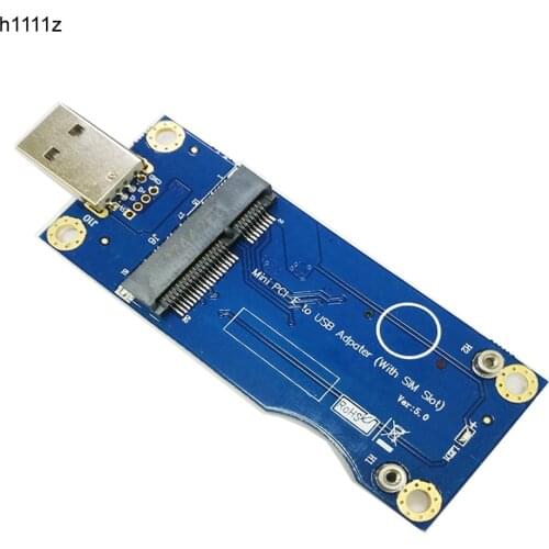 Mini PCI-E to USB Adapter With SIM Card Slot for WWAN LTE Module Mini PCIE Card to USB 2.0 Desktop PC Support SIM 6Pin 8Pin Card