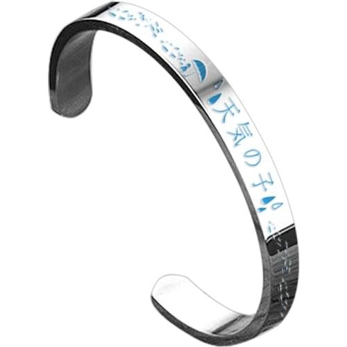 Titanium Steel Bracelet Amano Hina Cosplay Bracelet Hand Accessory Anime Weathering with You Around Couple Lover Bracelets 8CM