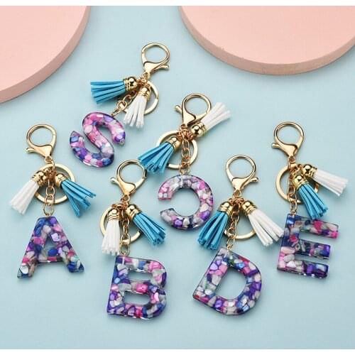 Creative Alphabet Keychain Tassel Charm Keyring Initial English Word Letters Keychain For Women Men Gift Pendant брелок