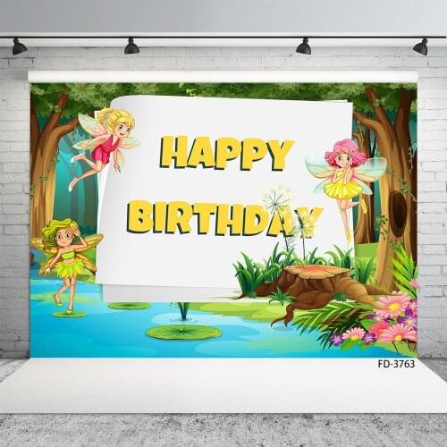 Jungle Fay Photography Backdrop Custom Backgrounds Photo Studio for Baby Shower Children Birthday Fairy Tale Party Photocall